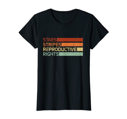 Womens Stars Stripes Reproductive T-Shirt - Novelty Apparel for Adults - T-Shirt, Sweatshirt, Hoodie