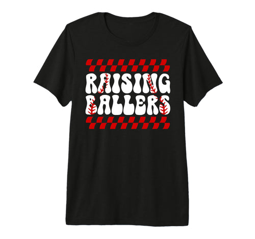 Raising Ballers Groovy Softball T-Shirt - Fun Novelty Design Unisex - T-Shirt, Sweatshirt, Hoodie