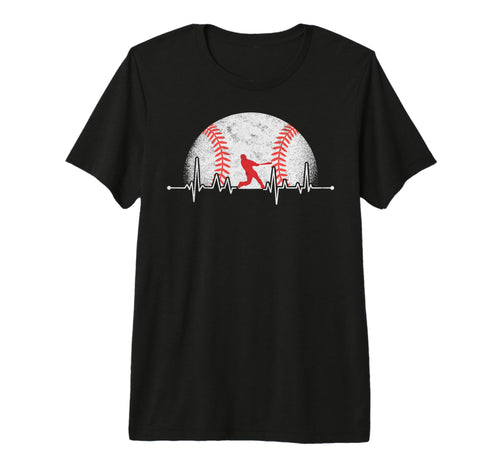 Baseball Ball Heartbeat Player Coach T-Shirt - Graphic Print for Adults - T-Shirt, Sweatshirt, Hoodie