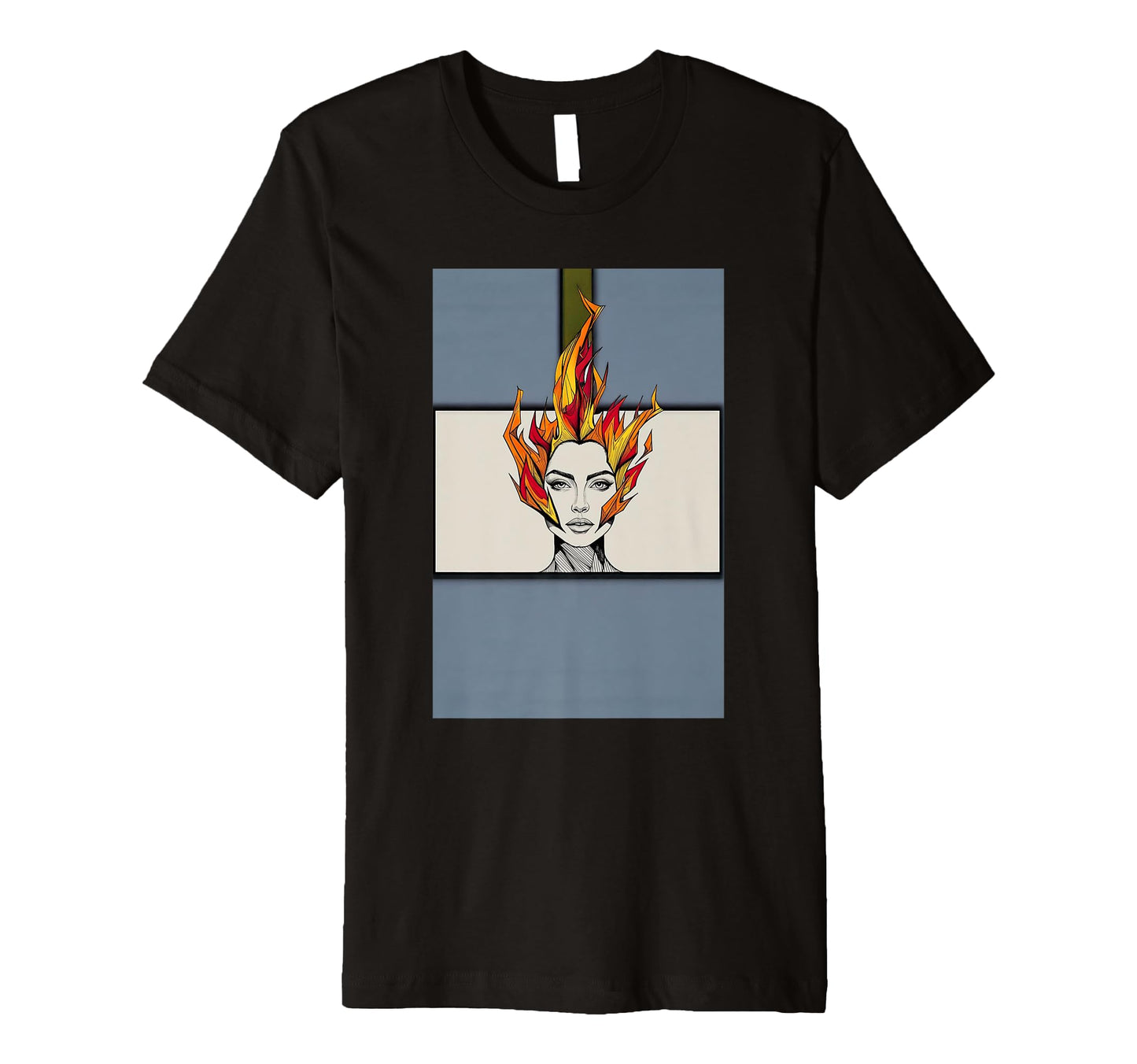 Geometric Face Y2K Aesthetic T-Shirt - Fun Novelty Design Men Women - T-Shirt, Sweatshirt, Hoodie