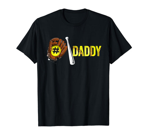 Number One Softball Daddy T-Shirt - Casual Everyday Wear for Adults - T-Shirt, Sweatshirt, Hoodie