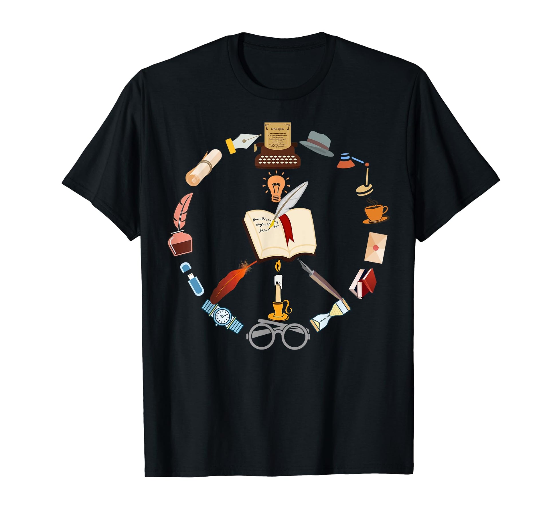 Peace Love Writers Funny Authors Poets T-Shirt - Trendy Graphic Men Women - T-Shirt, Sweatshirt, Hoodie