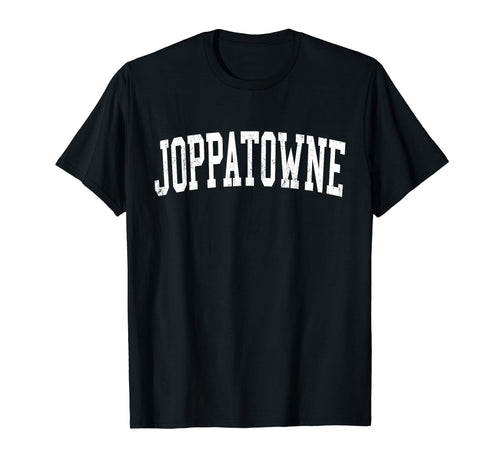 Joppatowne Md Distressed White Varsity T-Shirt - Custom Art Print Unisex - T-Shirt, Sweatshirt, Hoodie