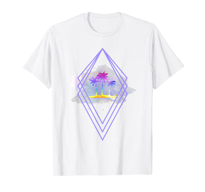 1990S Palm Trees 80S Art Tropical T-Shirt - Trendy Graphic for Adults - T-Shirt, Sweatshirt, Hoodie