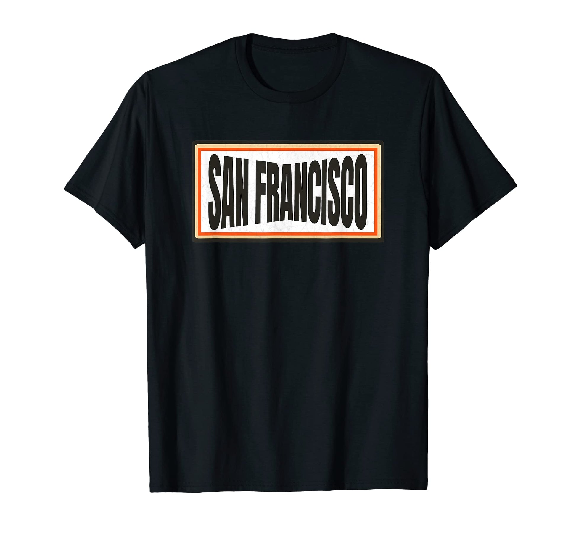 San Francisco Orange Brown Striped San T-Shirt - Unique Graphic Men Women - T-Shirt, Sweatshirt, Hoodie