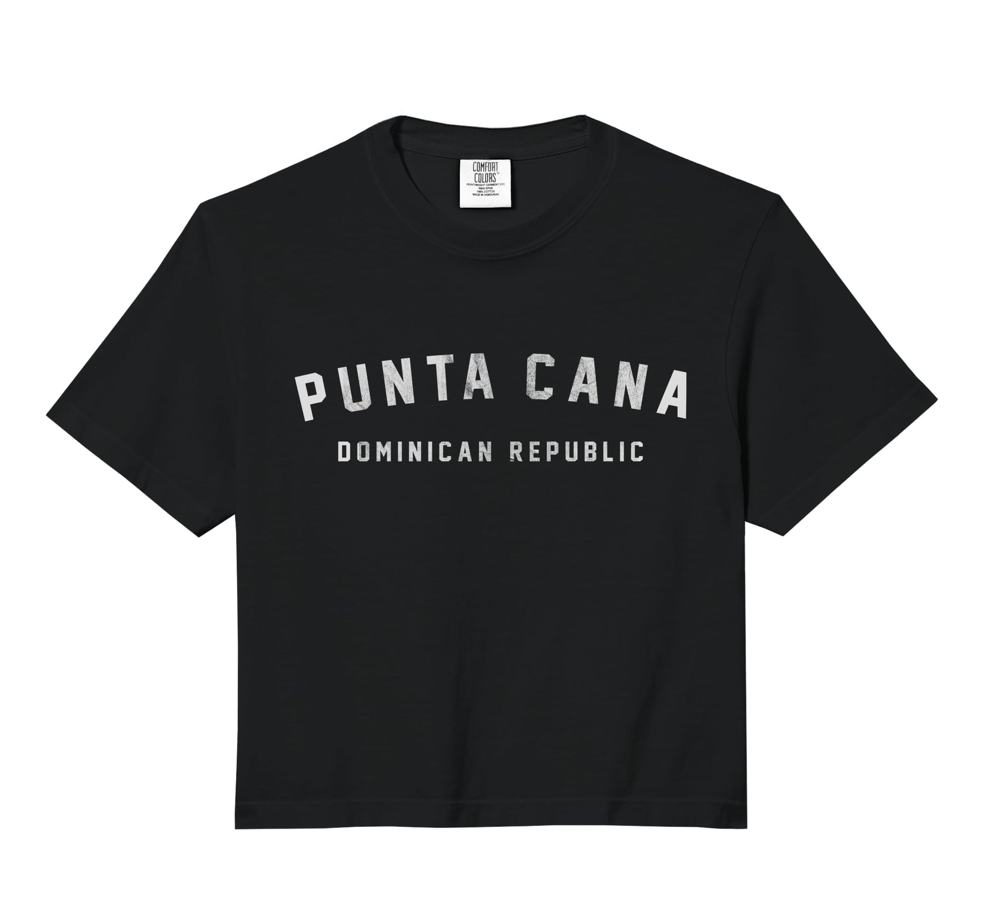 Varsity Punta Cana Comfort Colors Crop Hoodie - Custom Art Print Unisex - T-Shirt, Sweatshirt, Hoodie