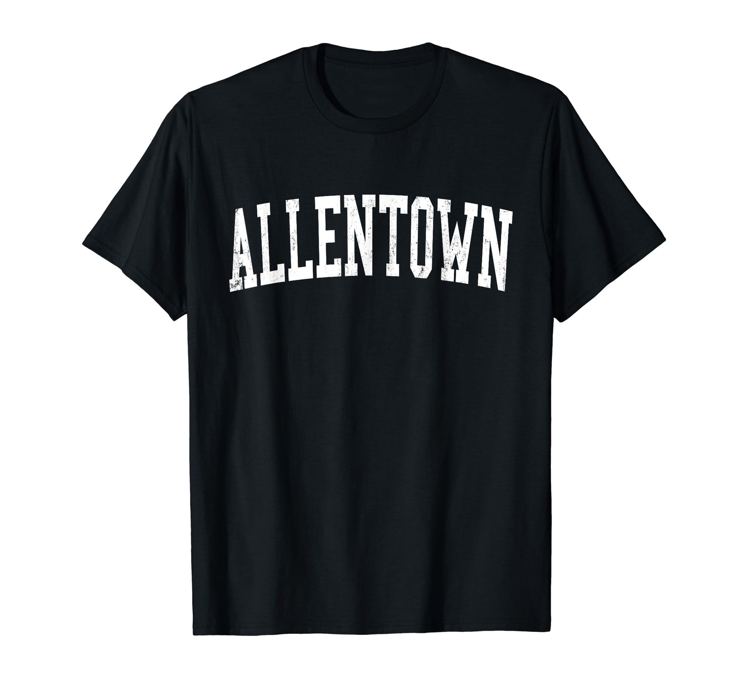 Allentown Pa Distressed White Varsity T-Shirt - Custom Art Print Unisex - T-Shirt, Sweatshirt, Hoodie