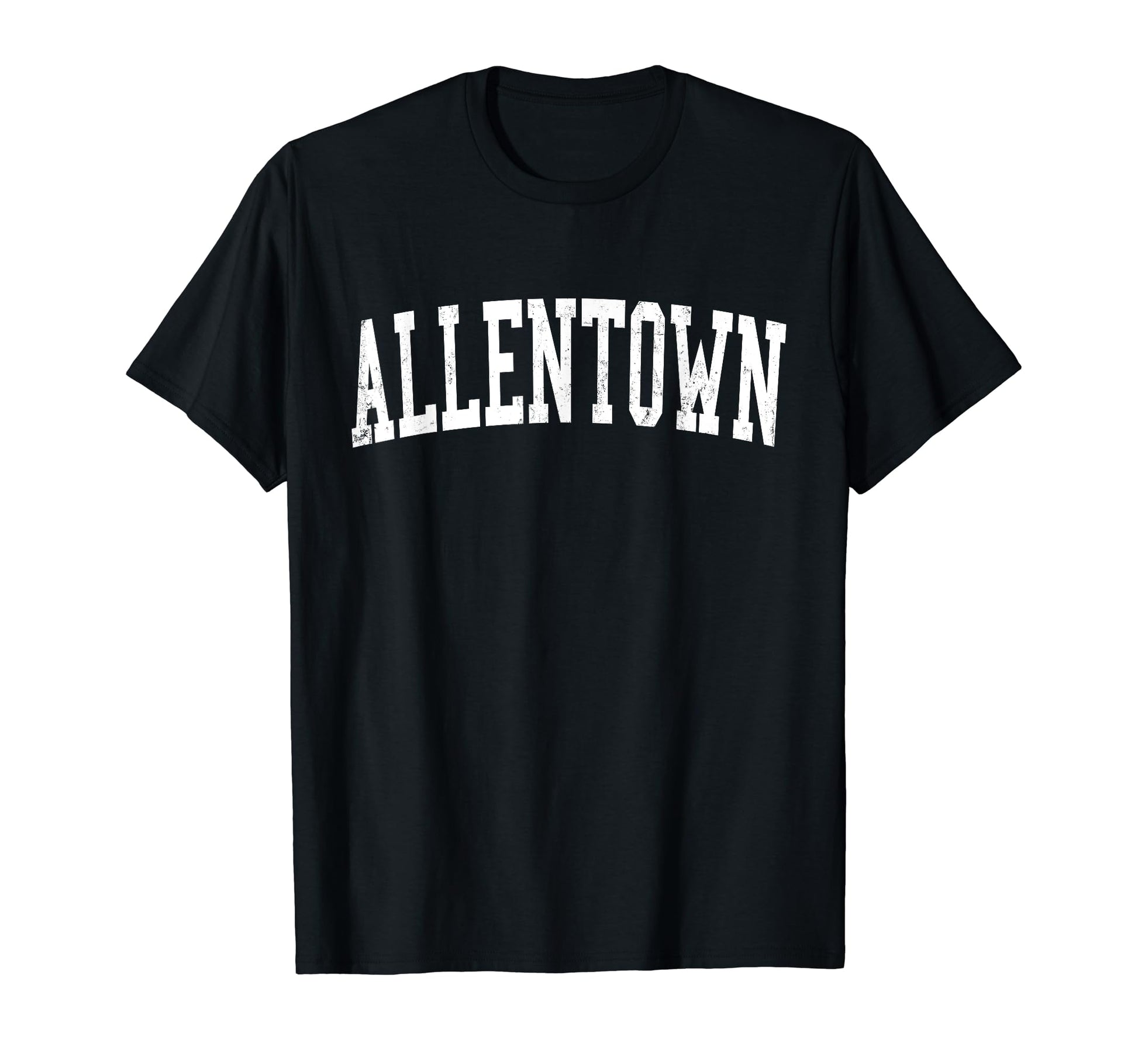 Allentown Pa Distressed White Varsity T-Shirt - Custom Art Print Unisex - T-Shirt, Sweatshirt, Hoodie