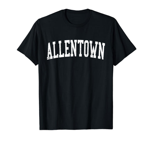 Allentown Pa Distressed White Varsity T-Shirt - Custom Art Print Unisex - T-Shirt, Sweatshirt, Hoodie