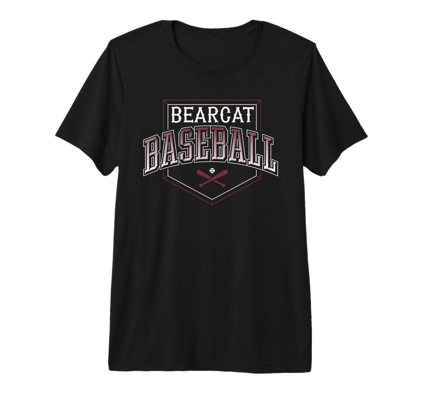Bearcat Baseball Mom Mascot Maroon T-Shirt - Unique Graphic Unisex - T-Shirt, Sweatshirt, Hoodie