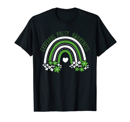 Cerebral Palsy Awareness Month Rainbow T-Shirt - Graphic Print Men Women - T-Shirt, Sweatshirt, Hoodie
