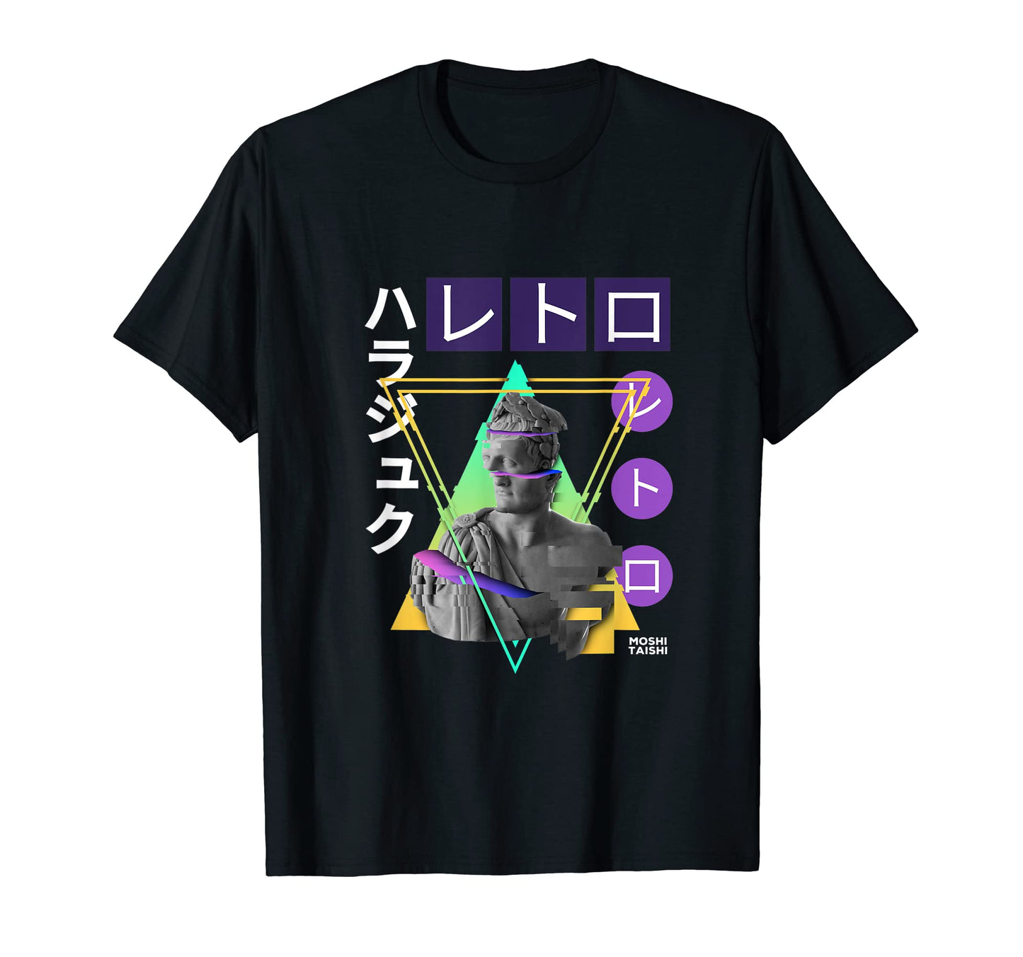 Vaporwave Statue Aesthetic Art Glitch T-Shirt - Trendy Graphic Unisex - T-Shirt, Sweatshirt, Hoodie