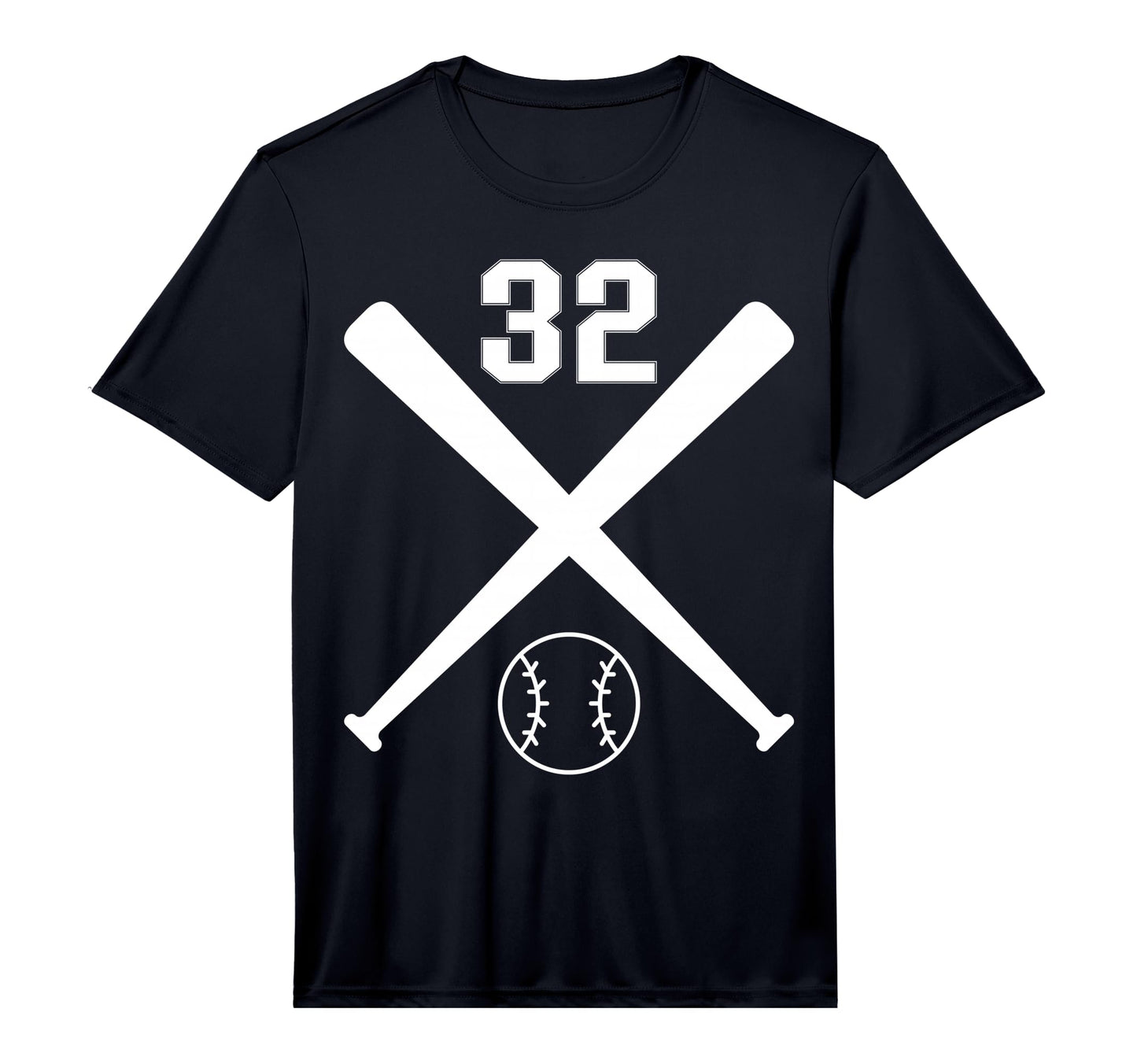 Baseball Softball Number 32 Performance T-Shirt - Streetwear Style Unisex - T-Shirt, Sweatshirt, Hoodie