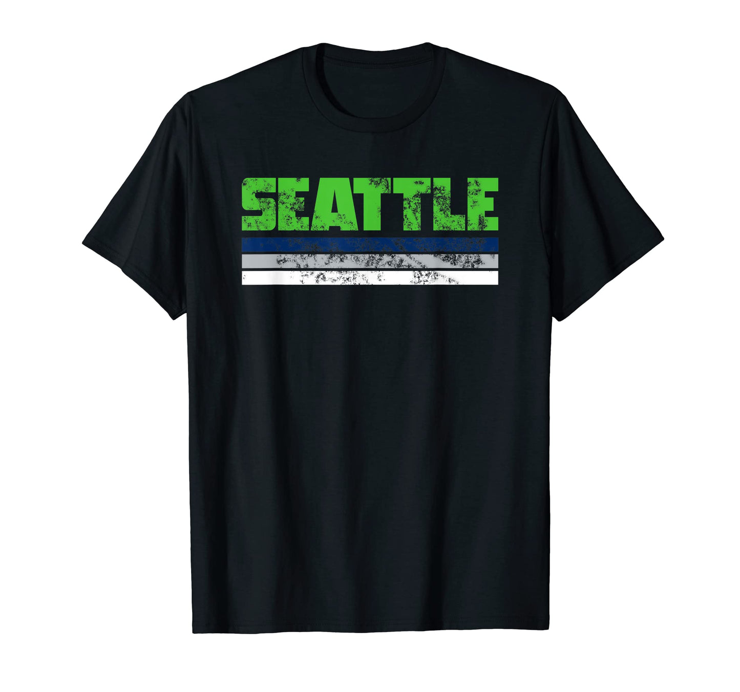 Seattle Washington Three Stripes T-Shirt - Novelty Apparel Unisex - T-Shirt, Sweatshirt, Hoodie