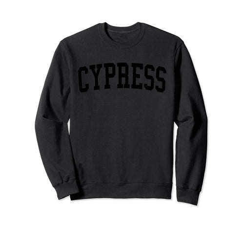 Cypress Ca Distressed Black Sweatshirt - Casual Everyday Wear Men Women - T-Shirt, Sweatshirt, Hoodie