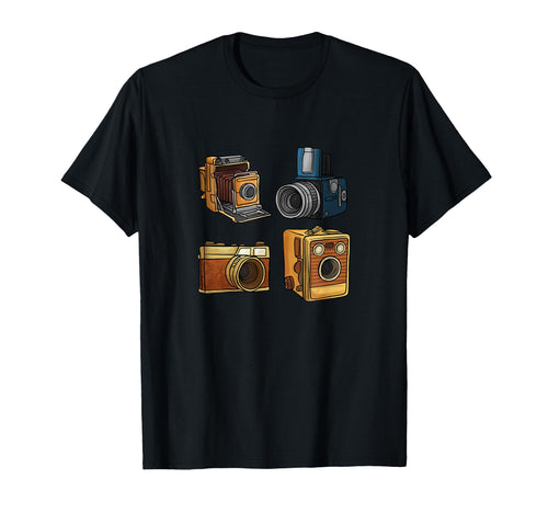 Photography Lovers Camera Set Photographer T-Shirt - Trendy Graphic Unisex - T-Shirt, Sweatshirt, Hoodie