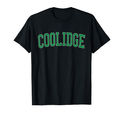 Coolidge Az Distressed Green Varsity T-Shirt - Unique Graphic for Adults - T-Shirt, Sweatshirt, Hoodie