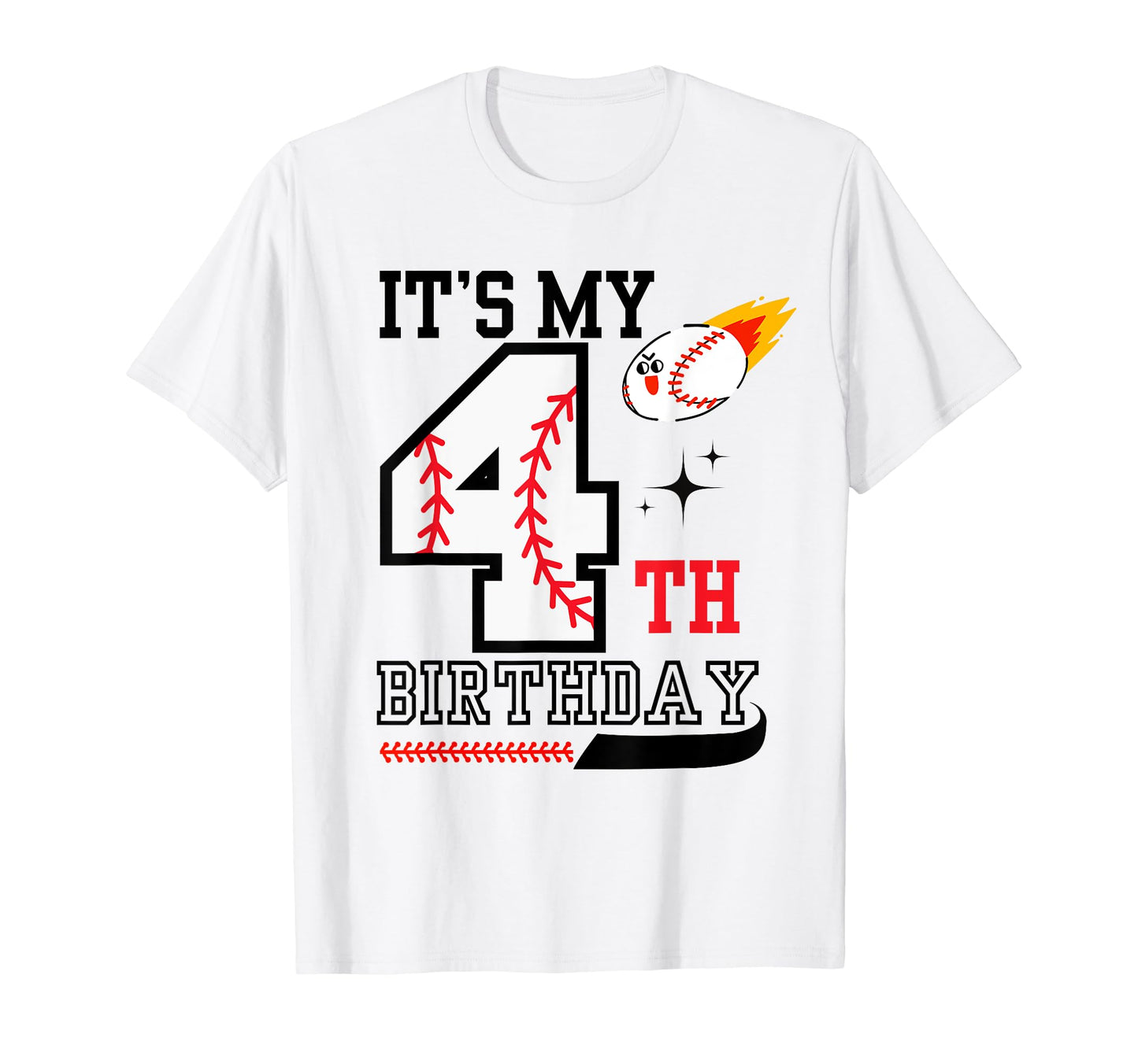 Its My 4Th Birthday Four Year Old T-Shirt - Custom Art Print Unisex - T-Shirt, Sweatshirt, Hoodie