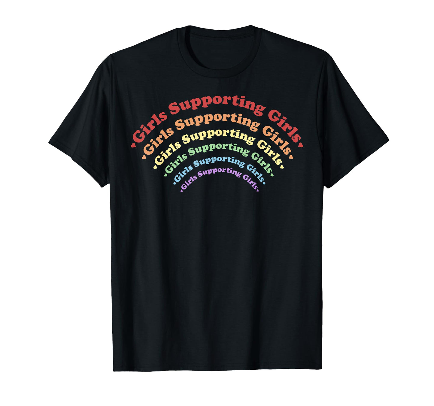 Supporting Rainbow Text T-Shirt - Unique Graphic for Adults - T-Shirt, Sweatshirt, Hoodie