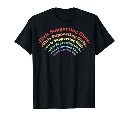 Supporting Rainbow Text T-Shirt - Unique Graphic for Adults - T-Shirt, Sweatshirt, Hoodie