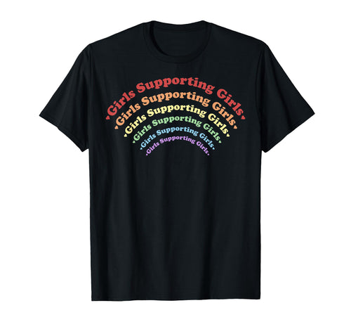 Supporting Rainbow Text T-Shirt - Unique Graphic for Adults - T-Shirt, Sweatshirt, Hoodie