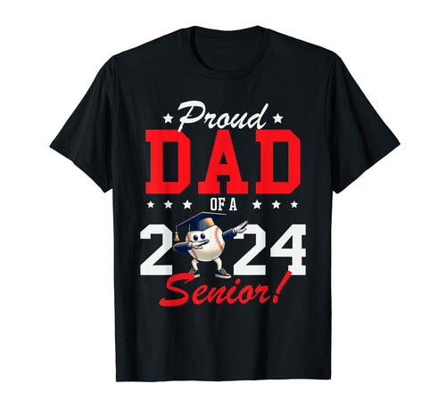 Graduation Proud Dad 2024 Senior T-Shirt - Graphic Print for Adults - T-Shirt, Sweatshirt, Hoodie