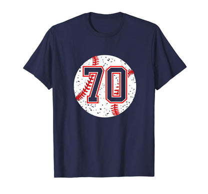 Baseball Number 70 Mom Show Support T-Shirt - Aesthetic Graphic Unisex - T-Shirt, Sweatshirt, Hoodie