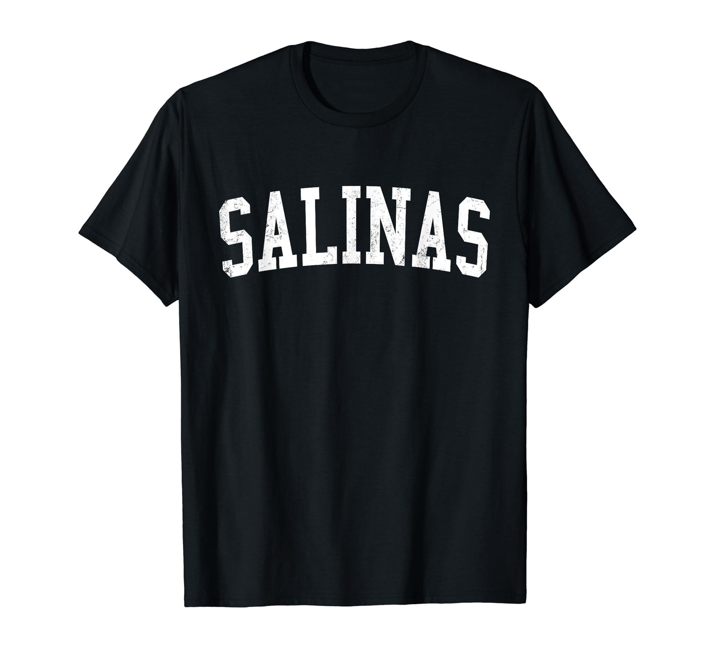 Salinas Ca Distressed White Varsity T-Shirt - Streetwear Style Unisex - T-Shirt, Sweatshirt, Hoodie