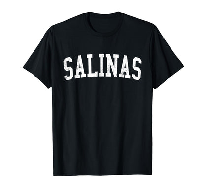 Salinas Ca Distressed White Varsity T-Shirt - Streetwear Style Unisex - T-Shirt, Sweatshirt, Hoodie