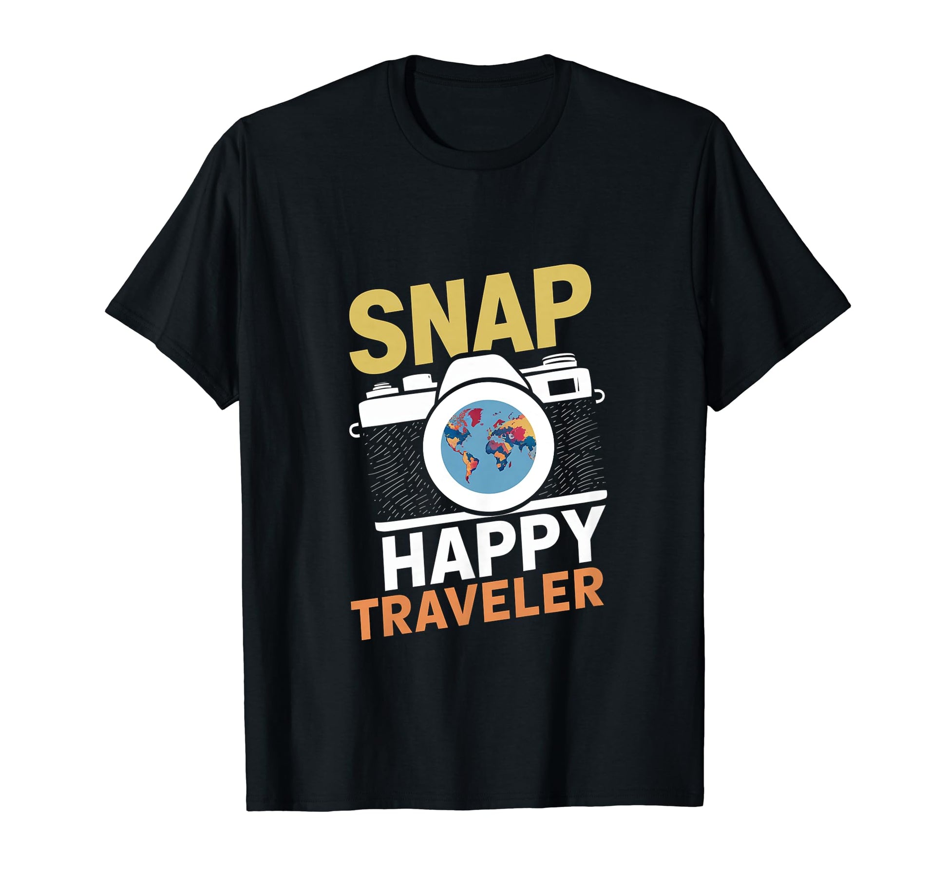 Snap Happy Traveler Camera Vacations T-Shirt - Unique Graphic Unisex - T-Shirt, Sweatshirt, Hoodie