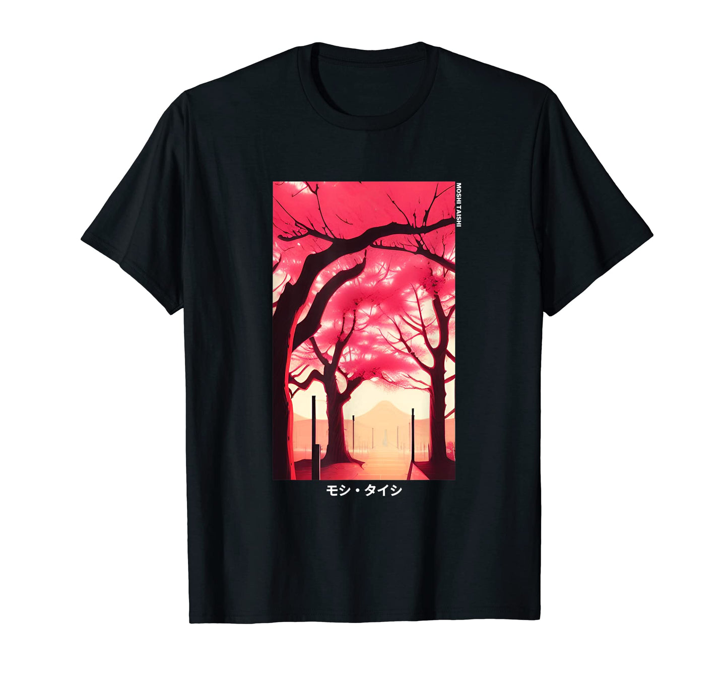 Japanese Art Cherry Blossom T-Shirt - Minimalist Print Men Women - T-Shirt, Sweatshirt, Hoodie