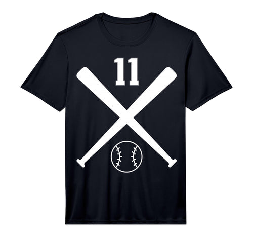 Baseball Softball Number 11 T-Shirt - Streetwear Style for Adults - T-Shirt, Sweatshirt, Hoodie