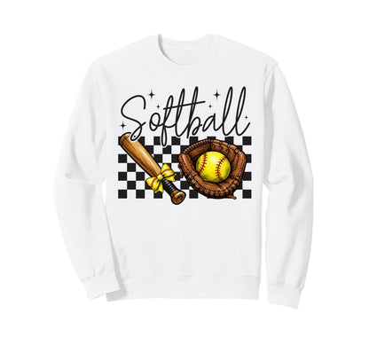 Softball Mama Mom Softball Game Day Sweatshirt - Graphic Print Men Women - T-Shirt, Sweatshirt, Hoodie