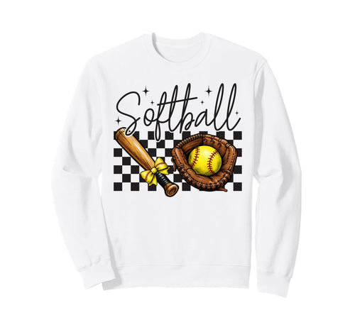 Softball Mama Mom Softball Game Day Sweatshirt - Graphic Print Men Women - T-Shirt, Sweatshirt, Hoodie