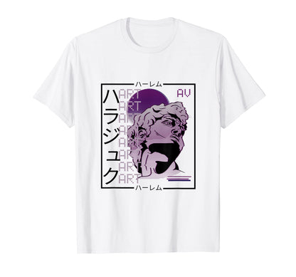 Vaporwave Statue Aesthetic Art T-Shirt - Casual Everyday Wear Unisex - T-Shirt, Sweatshirt, Hoodie