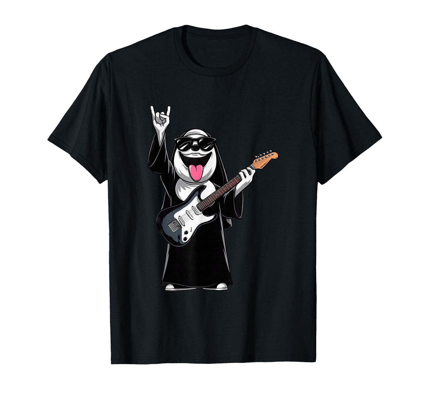 Funny Ghost Guitar Player Rock Music T-Shirt - Graphic Print Unisex - T-Shirt, Sweatshirt, Hoodie