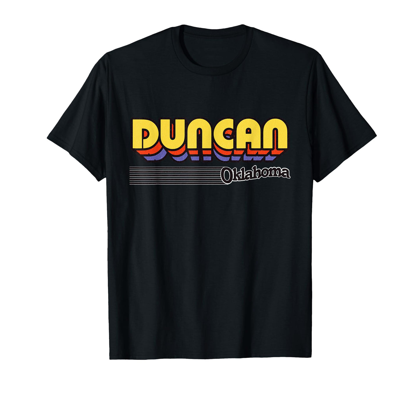 Duncan Oklahoma Stripes T-Shirt - Minimalist Print Unisex - T-Shirt, Sweatshirt, Hoodie
