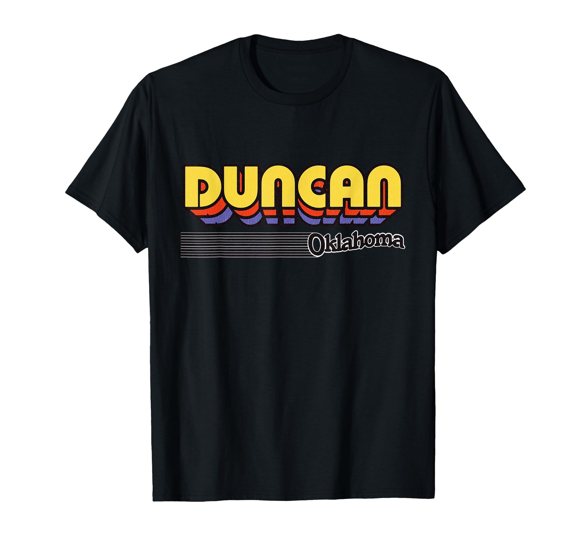 Duncan Oklahoma Stripes T-Shirt - Minimalist Print Unisex - T-Shirt, Sweatshirt, Hoodie
