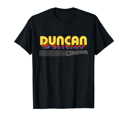 Duncan Oklahoma Stripes T-Shirt - Minimalist Print Unisex - T-Shirt, Sweatshirt, Hoodie