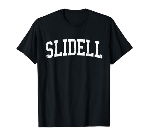 Slidell La Distressed White Varsity T-Shirt - Novelty Apparel Men Women - T-Shirt, Sweatshirt, Hoodie