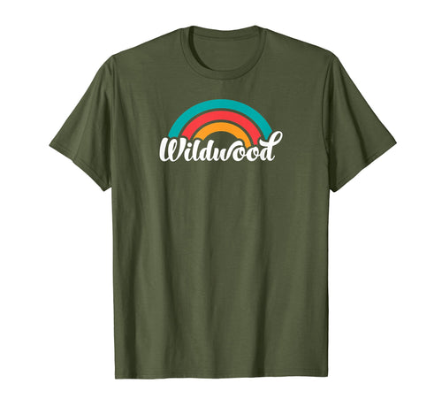 Wildwood Nj Script Rainbow T-Shirt - Aesthetic Graphic Men Women - T-Shirt, Sweatshirt, Hoodie