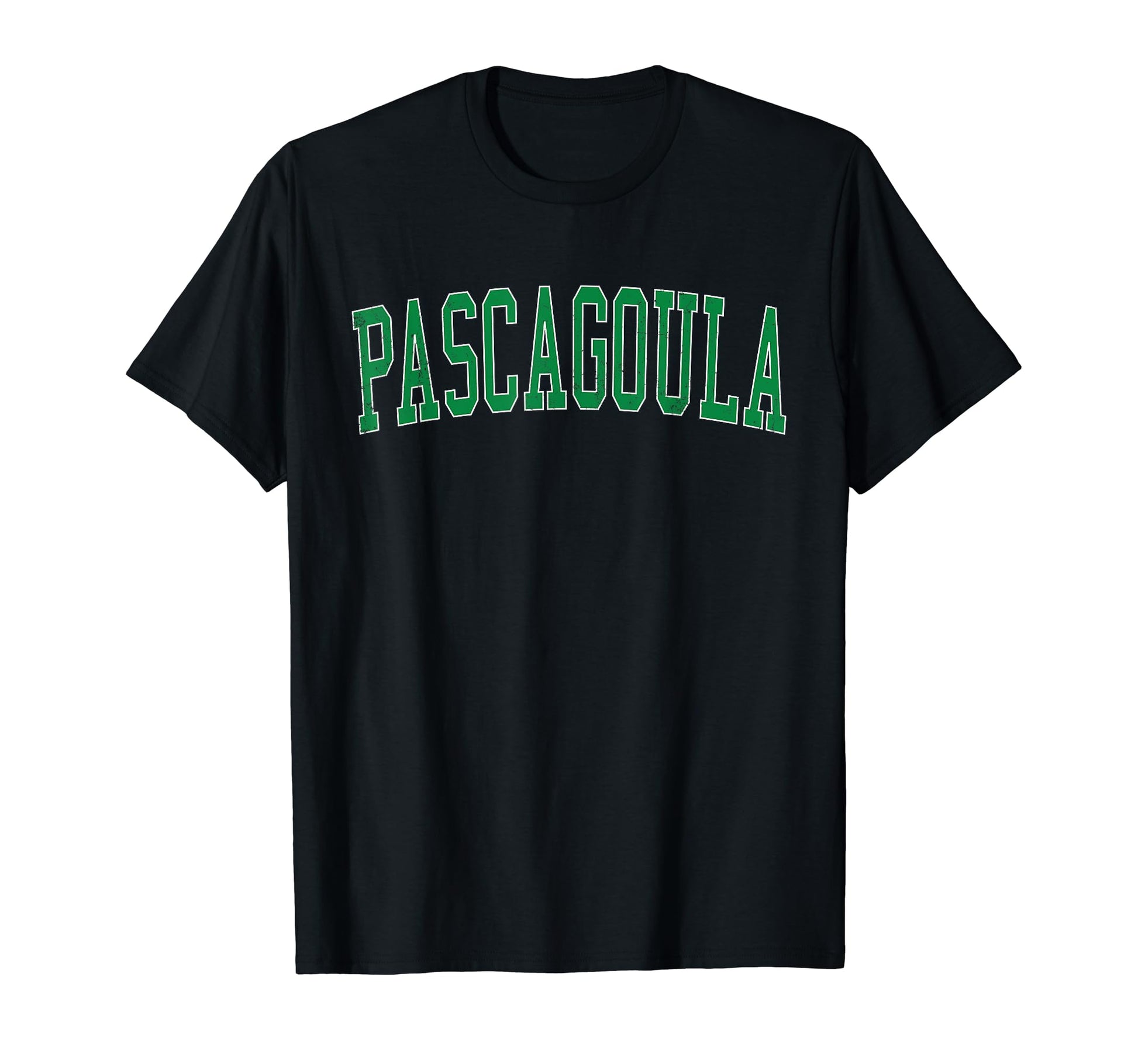 Pascagoula Ms Distressed Green Varsity T-Shirt - Streetwear Style Men Women - T-Shirt, Sweatshirt, Hoodie
