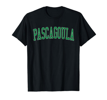 Pascagoula Ms Distressed Green Varsity T-Shirt - Streetwear Style Men Women - T-Shirt, Sweatshirt, Hoodie