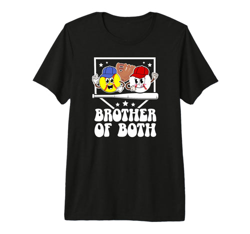 Brother Both Groovy Softball Baseball T-Shirt - Minimalist Print Unisex - T-Shirt, Sweatshirt, Hoodie