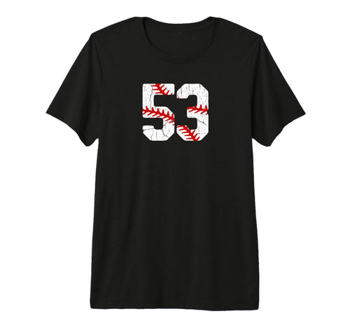 Baseball Player Jersey Number 53 T-Shirt - Casual Everyday Wear Men Women - T-Shirt, Sweatshirt, Hoodie