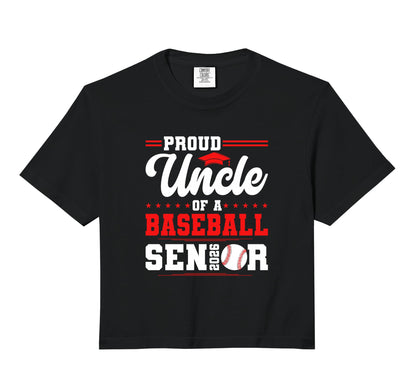 Proud Uncle 2026 Senior Baseball Sweatshirt - Streetwear Style Unisex - T-Shirt, Sweatshirt, Hoodie