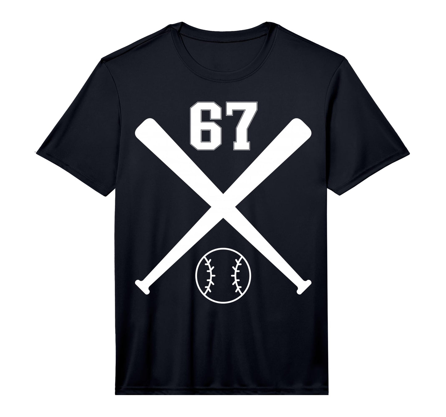 Baseball Softball Number 67 T-Shirt - Streetwear Style Men Women - T-Shirt, Sweatshirt, Hoodie