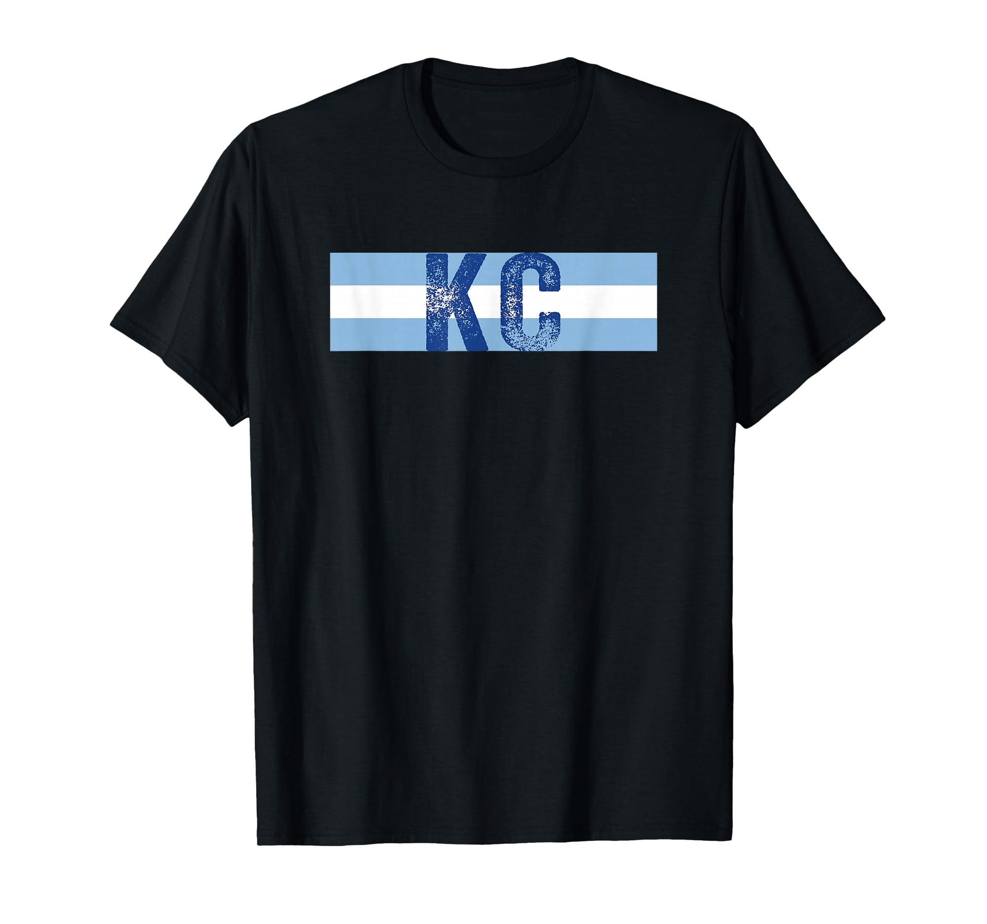 Kc 2 Letters Kansas City Kc Blue T-Shirt - Aesthetic Graphic for Adults - T-Shirt, Sweatshirt, Hoodie