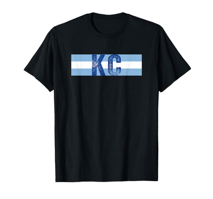 Kc 2 Letters Kansas City Kc Blue T-Shirt - Aesthetic Graphic for Adults - T-Shirt, Sweatshirt, Hoodie