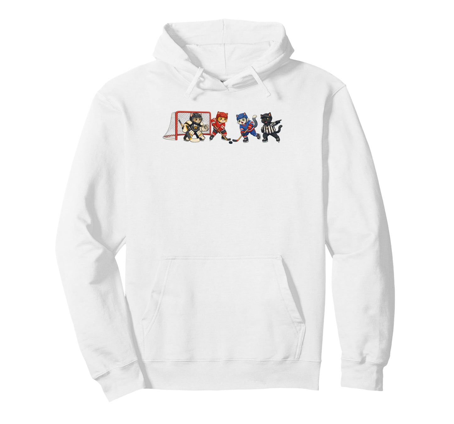 Ice Hockey Player Hockey Lover Cats Hoodie - Novelty Apparel Men Women - T-Shirt, Sweatshirt, Hoodie